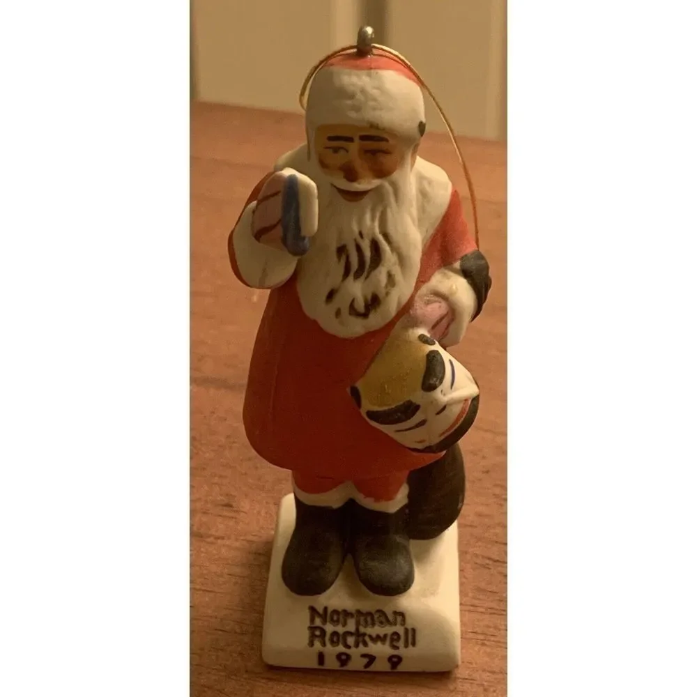 Vintage Norman Rockwell Dave Grossman 1979‎ DRUM FOR TOMMY SANTA ORNAMENT